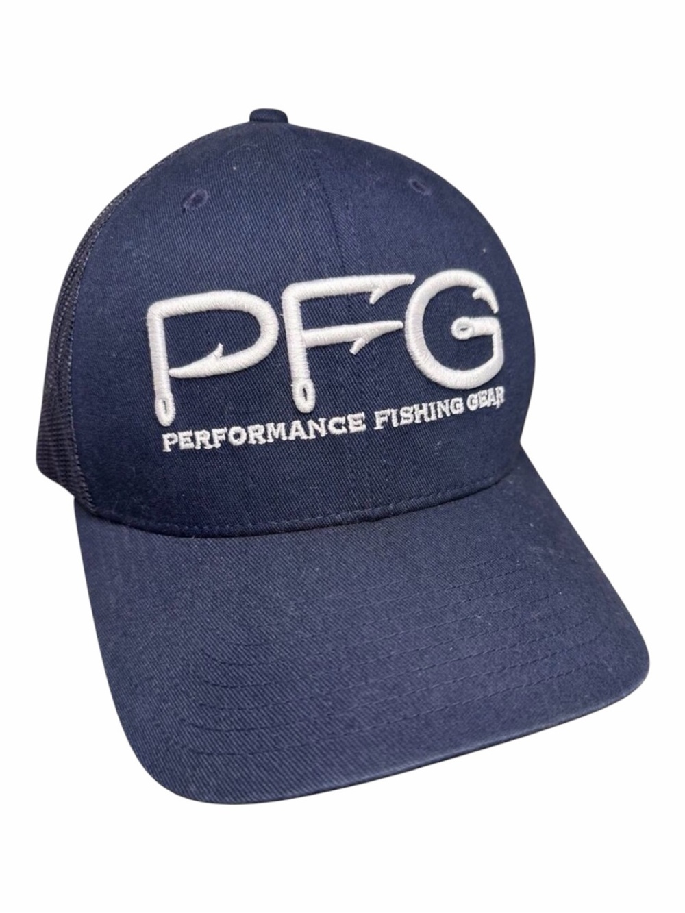 Columbia PFG‎ Mesh Snapback Trucker Hat Navy Performance Fishing Gear Cap
